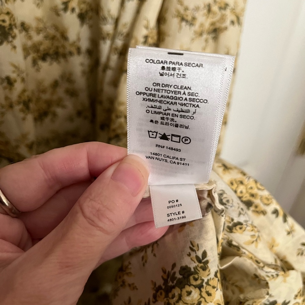 DÔEN NWT Marcie skirt in citron rosier floral - Picture 7 of 16